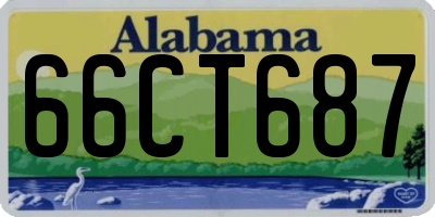 AL license plate 66CT687