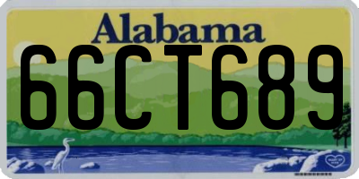 AL license plate 66CT689