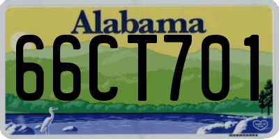 AL license plate 66CT701