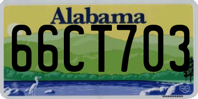 AL license plate 66CT703