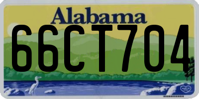 AL license plate 66CT704