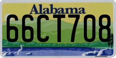 AL license plate 66CT708