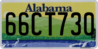 AL license plate 66CT730
