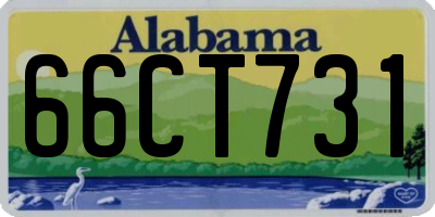 AL license plate 66CT731