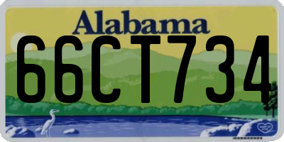 AL license plate 66CT734