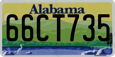 AL license plate 66CT735