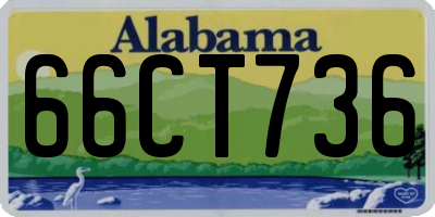 AL license plate 66CT736