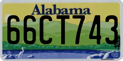 AL license plate 66CT743