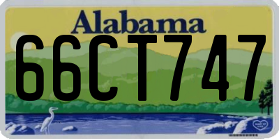 AL license plate 66CT747