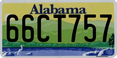 AL license plate 66CT757