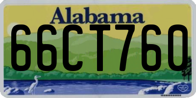AL license plate 66CT760
