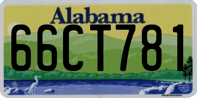 AL license plate 66CT781