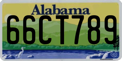 AL license plate 66CT789