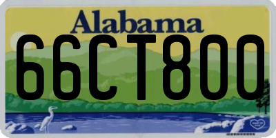AL license plate 66CT800