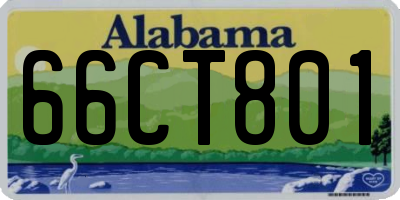 AL license plate 66CT801