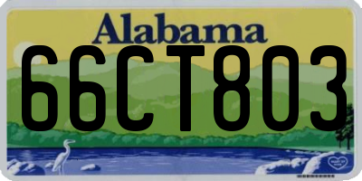 AL license plate 66CT803