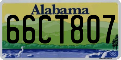 AL license plate 66CT807
