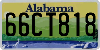 AL license plate 66CT818