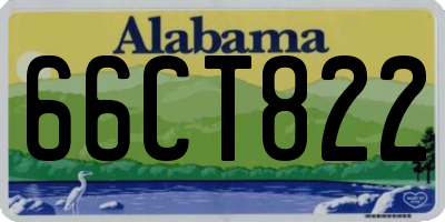 AL license plate 66CT822