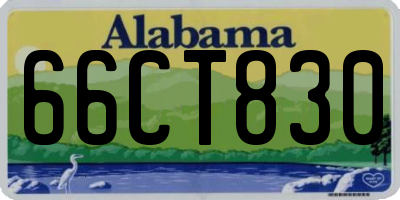 AL license plate 66CT830