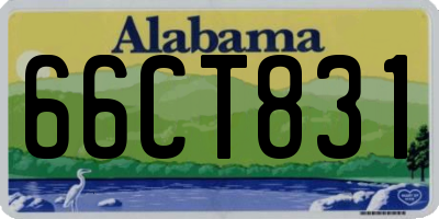AL license plate 66CT831