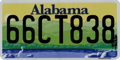 AL license plate 66CT838