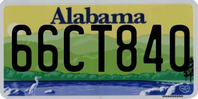 AL license plate 66CT840