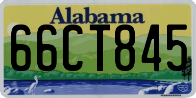 AL license plate 66CT845