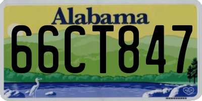 AL license plate 66CT847