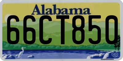 AL license plate 66CT850