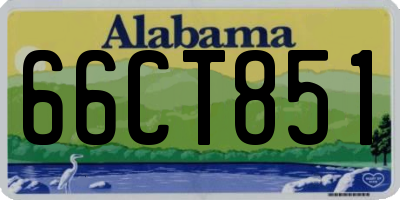 AL license plate 66CT851