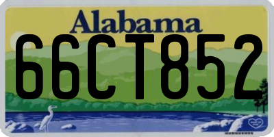 AL license plate 66CT852