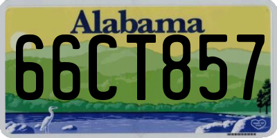 AL license plate 66CT857