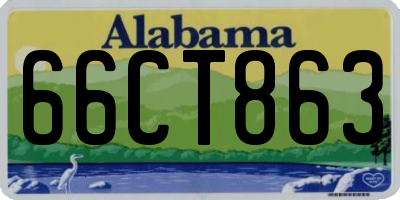 AL license plate 66CT863