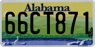 AL license plate 66CT871