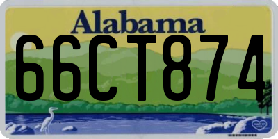 AL license plate 66CT874