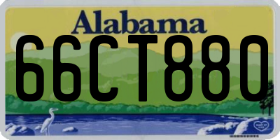 AL license plate 66CT880