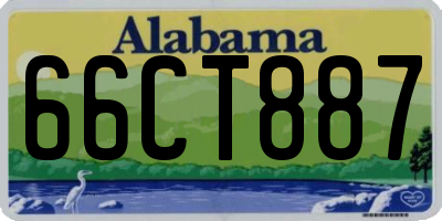 AL license plate 66CT887