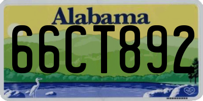 AL license plate 66CT892
