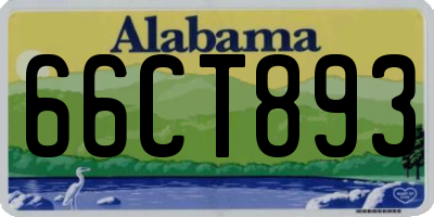 AL license plate 66CT893
