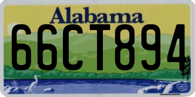 AL license plate 66CT894