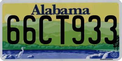 AL license plate 66CT933
