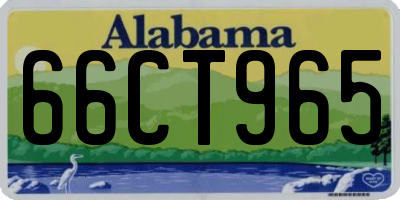 AL license plate 66CT965
