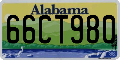 AL license plate 66CT980