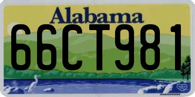 AL license plate 66CT981