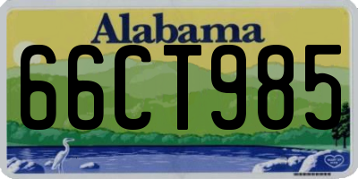 AL license plate 66CT985