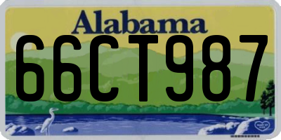 AL license plate 66CT987
