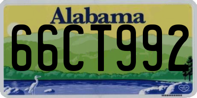AL license plate 66CT992