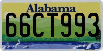 AL license plate 66CT993