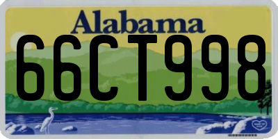 AL license plate 66CT998
